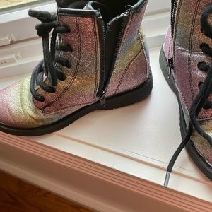 Girls boots size 13 glitter rainbow